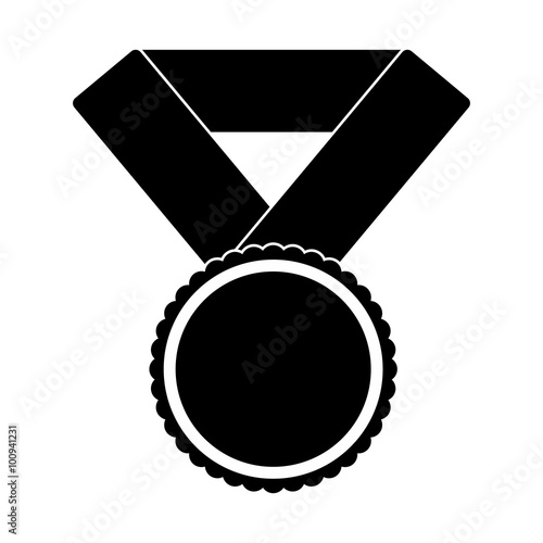 Medal black simple icon