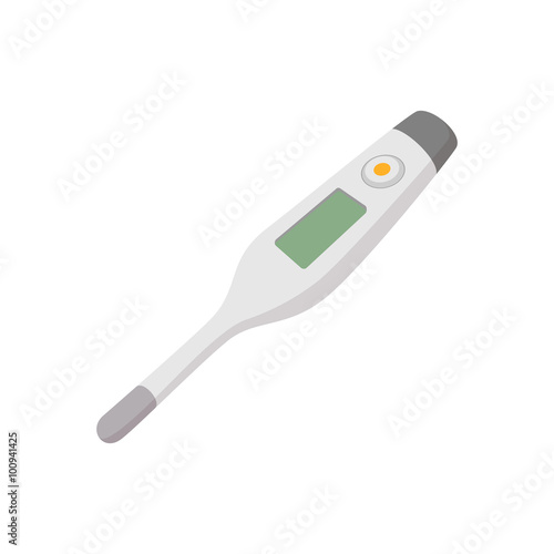 Electronic thermometer cartoon icon
