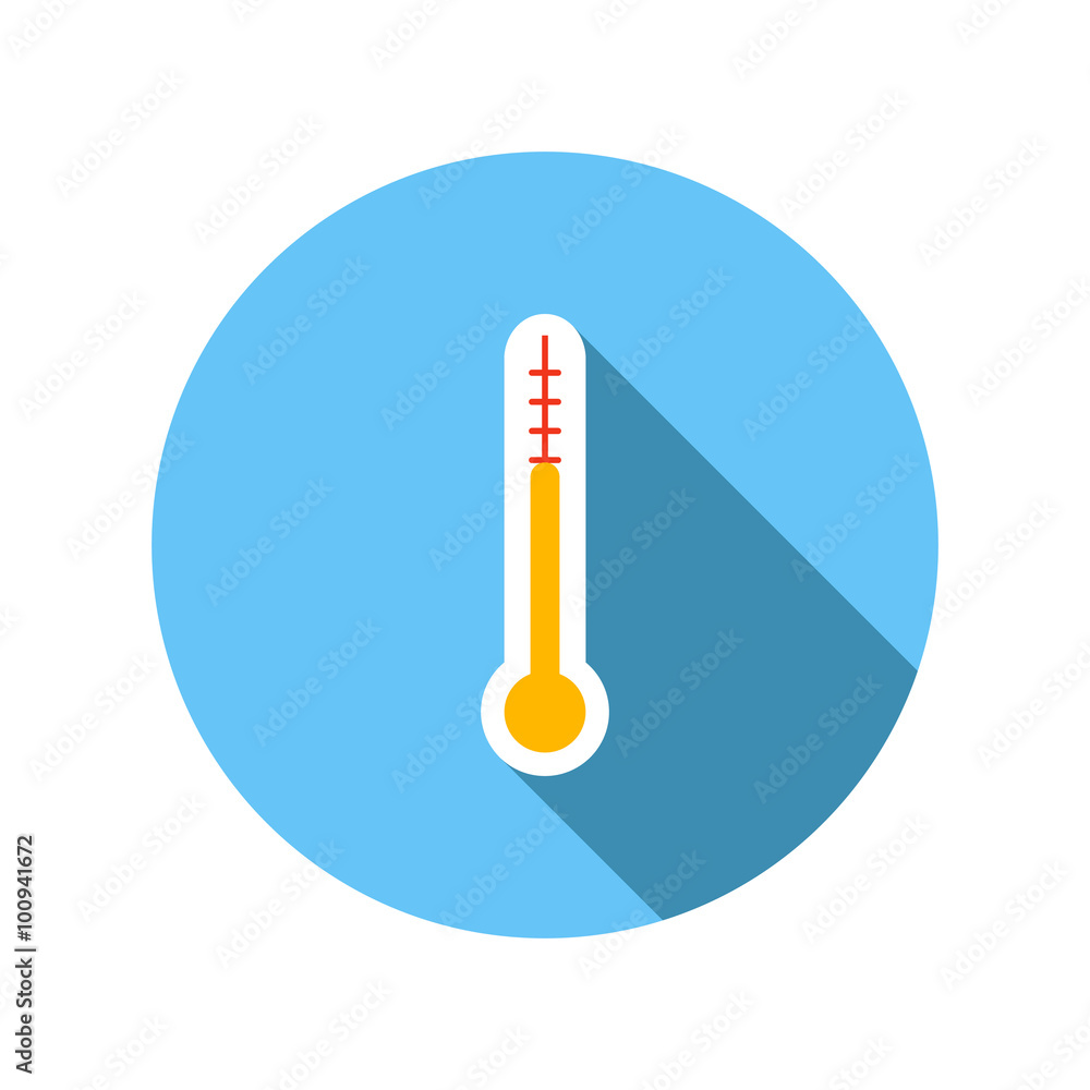 Outdoor thermometer flat icon