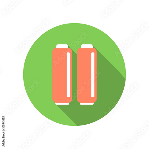A couple of batteries flat icon