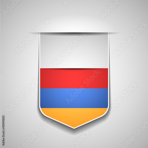 Free Download Armenia flag shield sign - GFXLoad