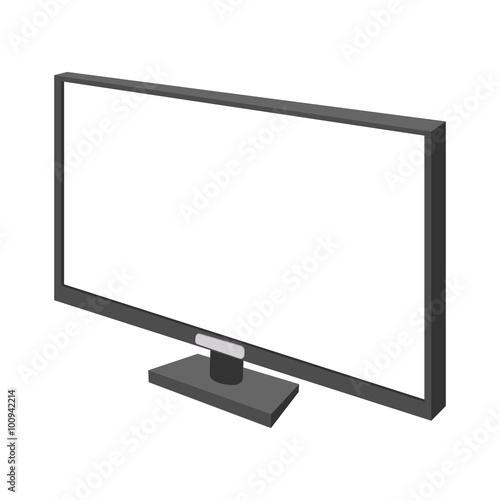 Computer monitor cartoon icon