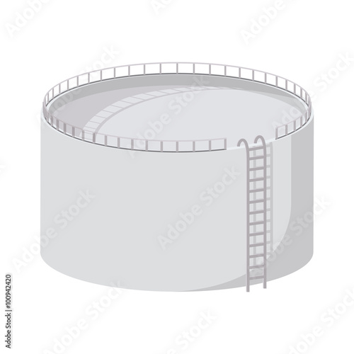 Storage oil tank cartoon icon