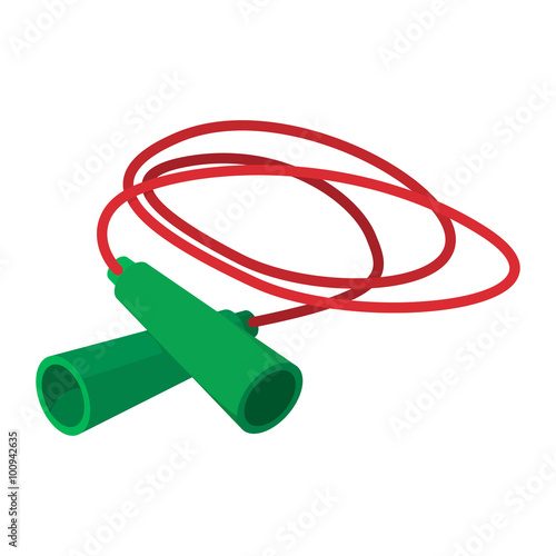 Skipping rope cartoon icon 