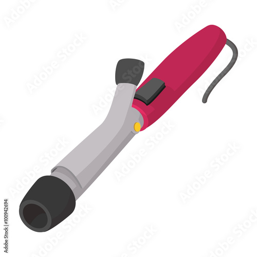 Curling iron cartoon icon 
