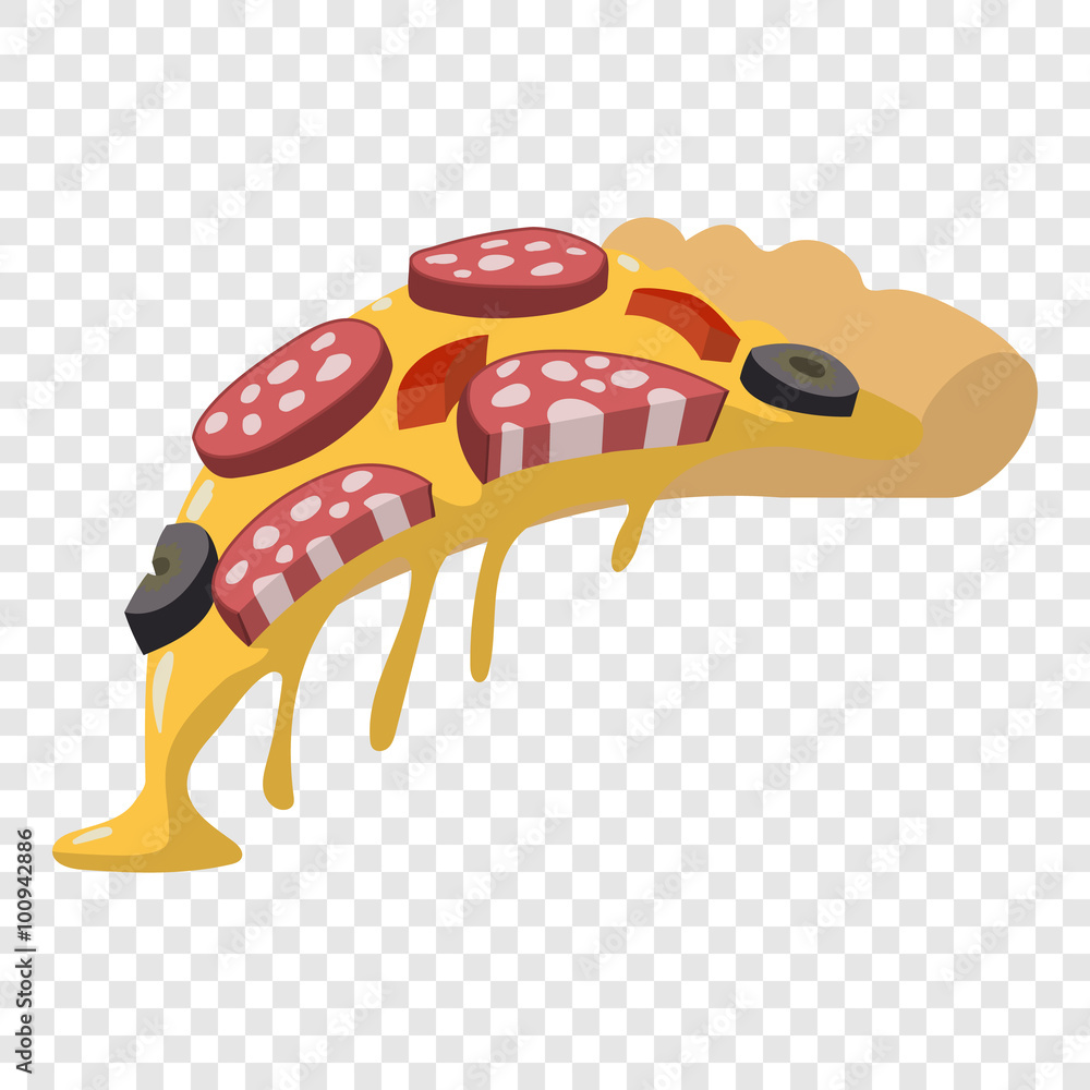 Salami pizza slice Salami pizza slice