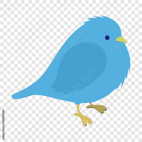 Freezing blue bird illustration
