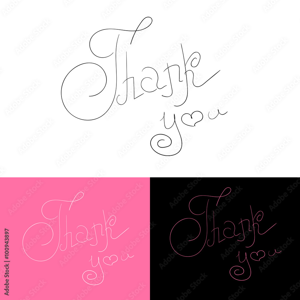 Thank You typography vector ser eps 10