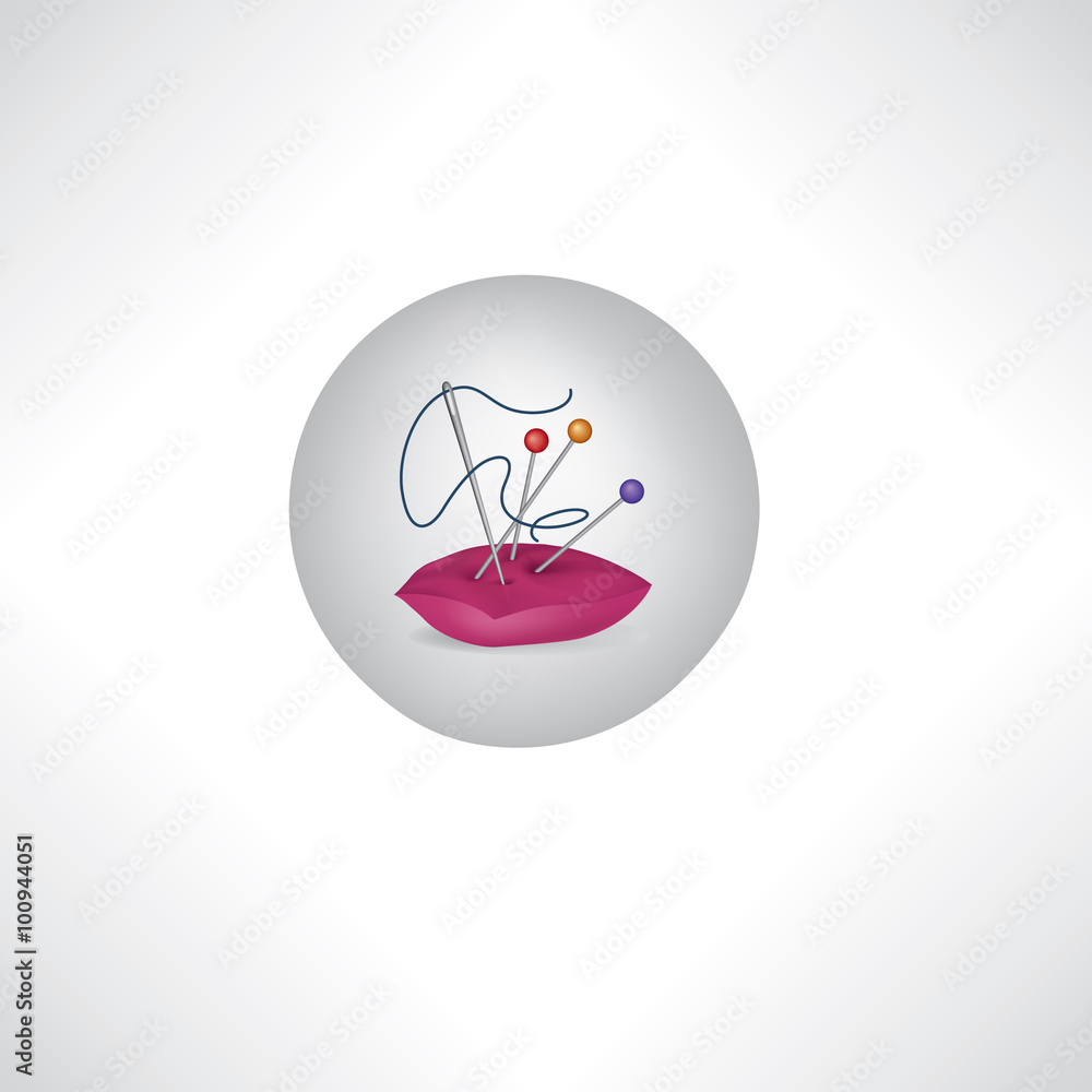 Needle and thread icon. Sewing sign. Sewing related elements. Needle and thread icon. Sewing sign. Sewing related elements.