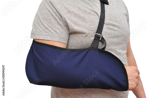 Medical arm ortopedical bandage isolated