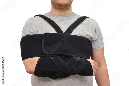 Medical arm ortopedical bandage isolated