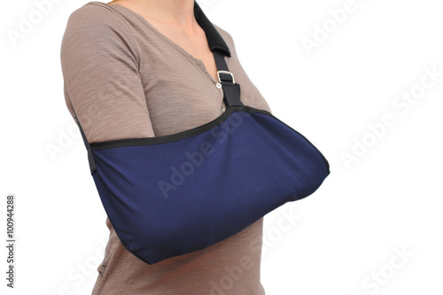 Medical arm ortopedical bandage isolated