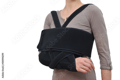 Medical arm ortopedical bandage isolated