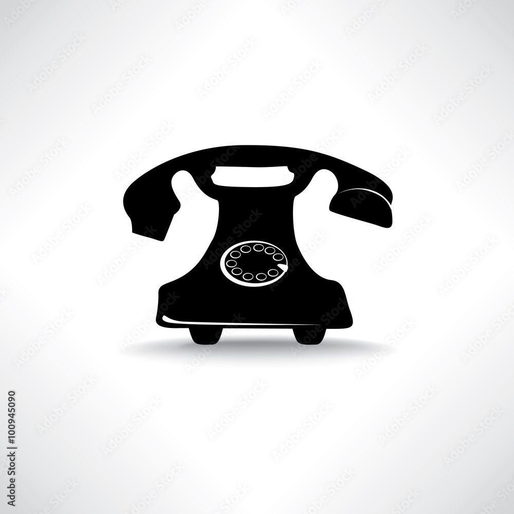 Old phone icon. Retro rotary phone symbol. Old phone icon. Retro rotary phone symbol.