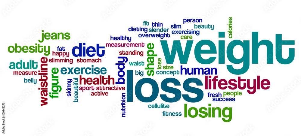 Fototapeta premium Weight loss word cloud