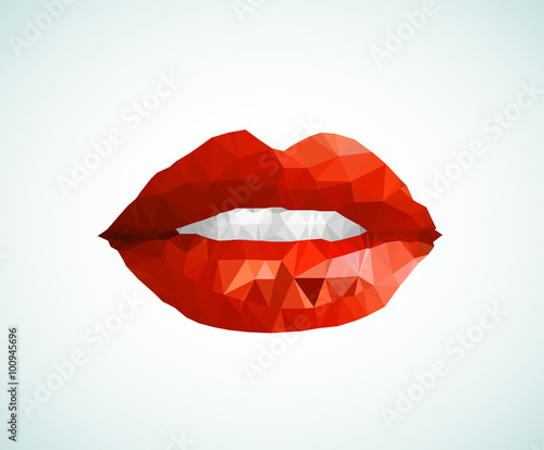Woman lips easy all editable