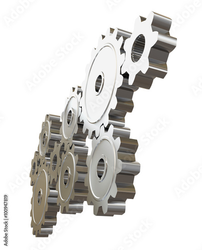 Set of mechanical gears
