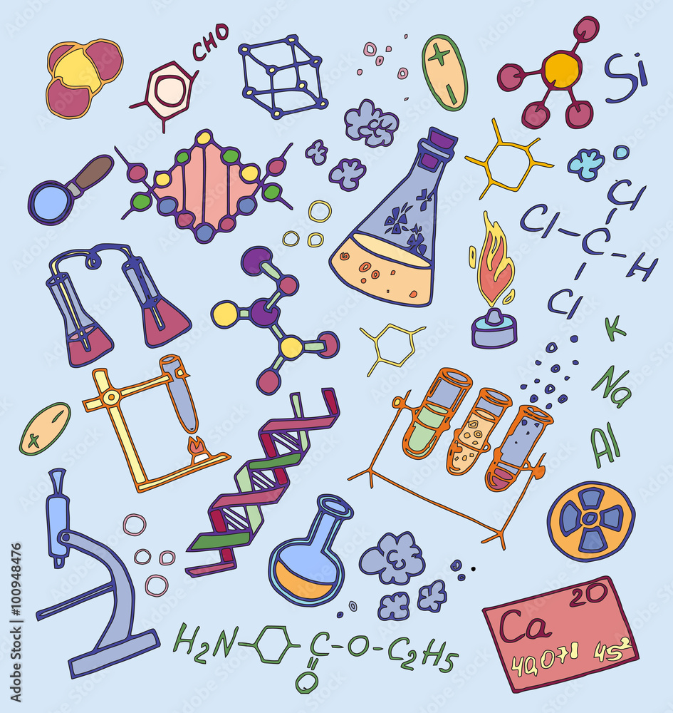 Doodle vektor chemistry Doodle vektor chemistry