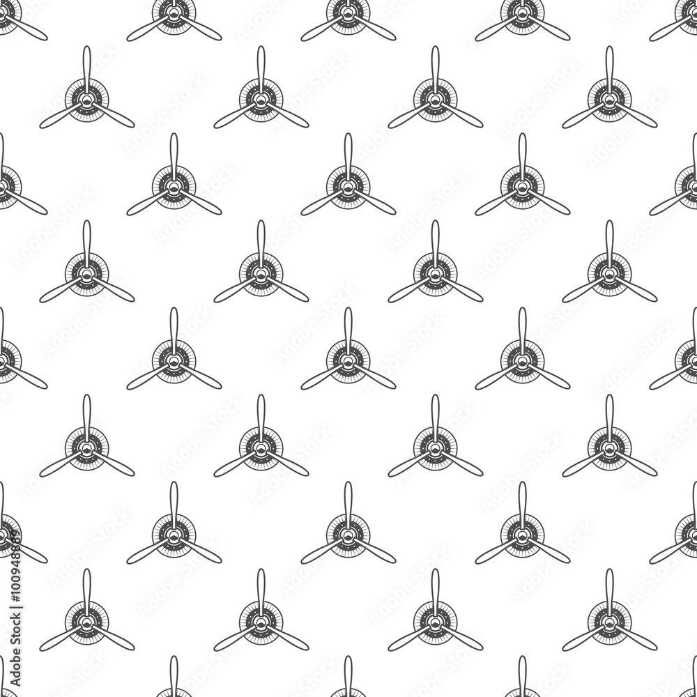 Vintage airplane pattern. Biplane propellers seamless background. Retro Plane  wallpaper and design elements. Aviation style. Fly propeller, old icon,  isolated. Vector Stock Vector | Adobe Stock