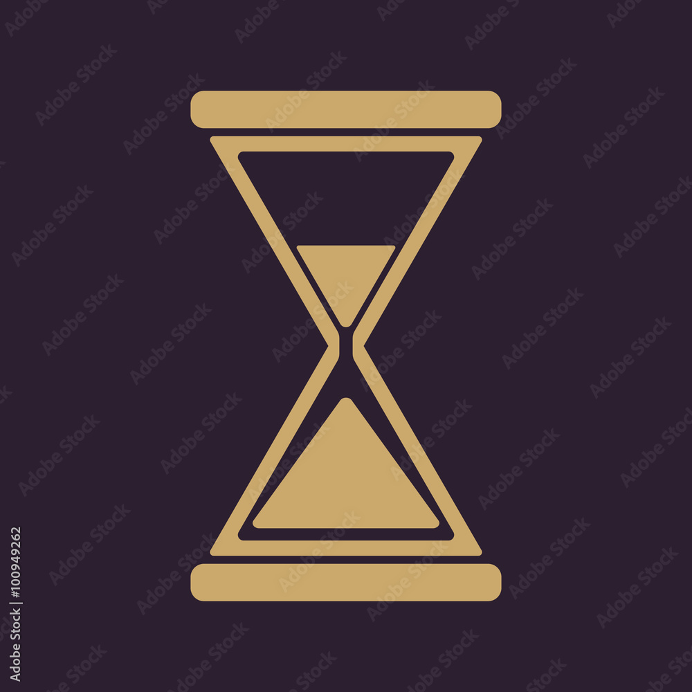 The hourglass icon. Clock symbol. Flat The hourglass icon. Clock symbol. Flat