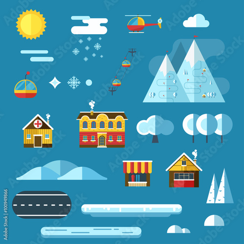 Winter Resort Landscape Creator Set