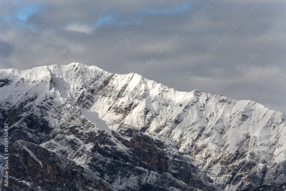 Snowy mountain ridge 2.