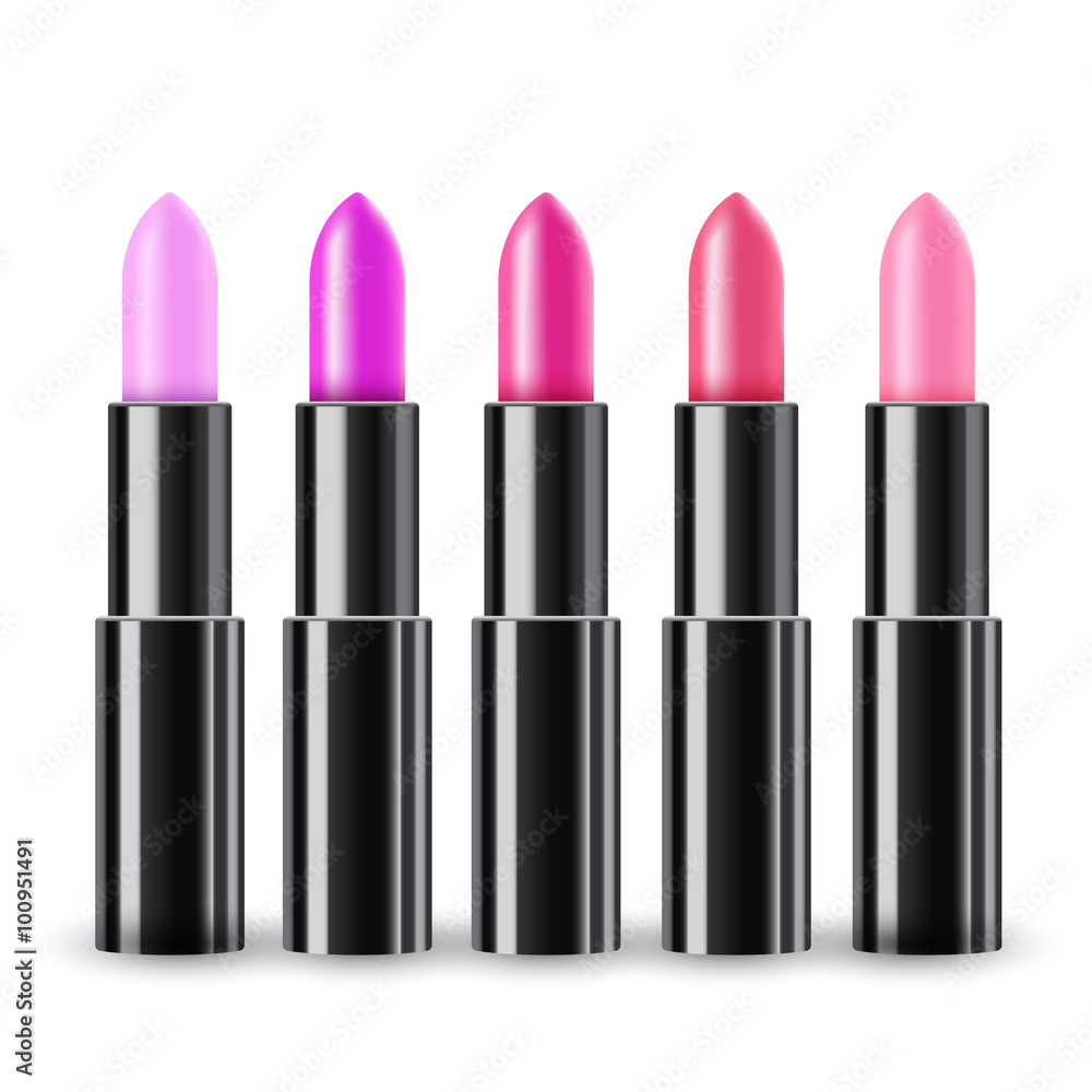 Set of Lipstick Packaging : Vector Illustration Set of Lipstick Packaging : Vector Illustration