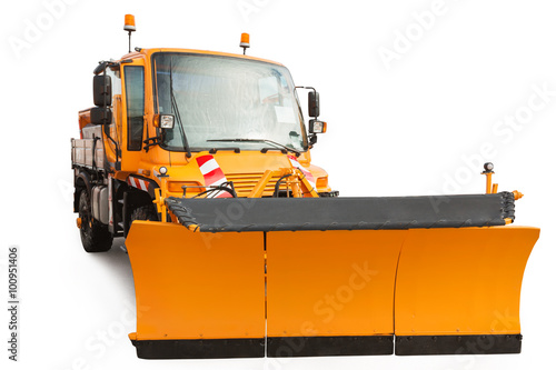 Foto Snow plow removal machine isolated with clipping path