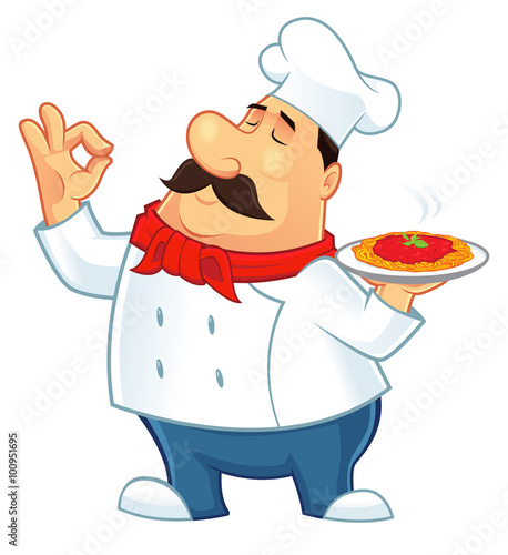Illustration of a chef character