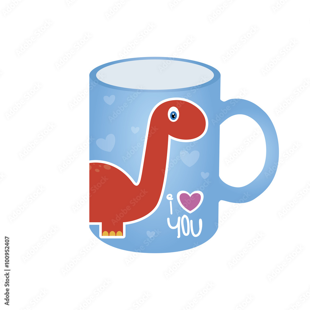 Fototapeta premium Dinosaur mug