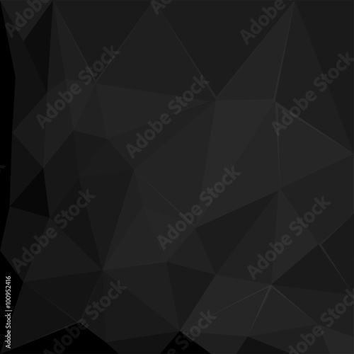 Abstract polygonal geometric facet Black vector background wallpaper illustration