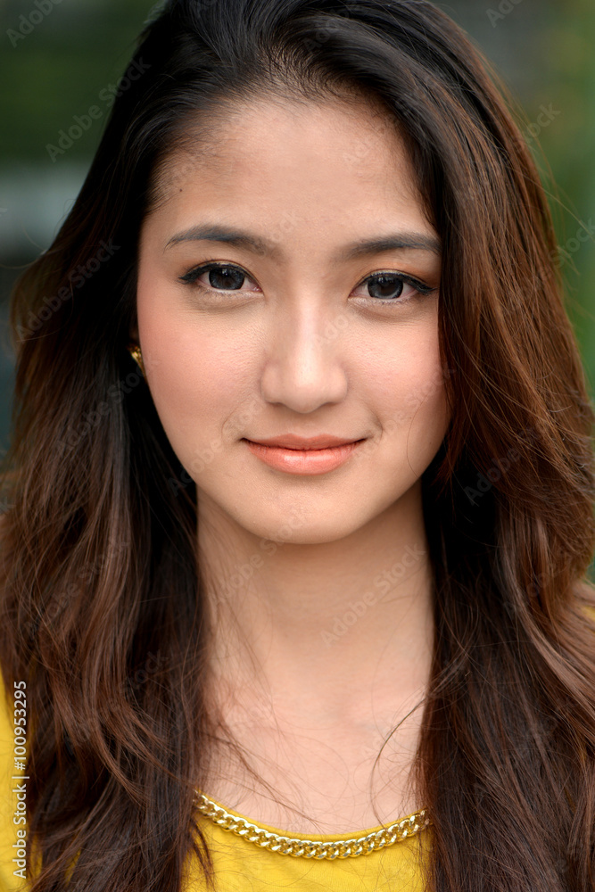 Young Beautiful Asian Woman Smiling Young Beautiful Asian Woman Smiling