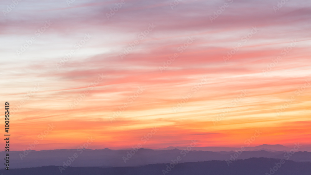 Twilight sky and Mountain background