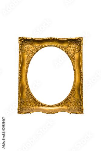 Antique gilded Frame Isolated with Clipping Path