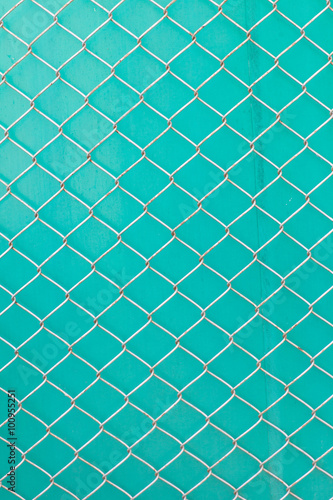 Railing on the blue color background 