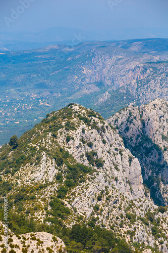 Beautiful landscape of the Gorges Du Verdon in France. Vertical 