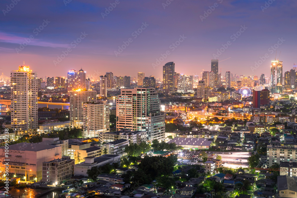 Bangkok city night time