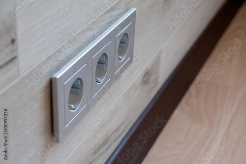 Wall with Electrical Socket