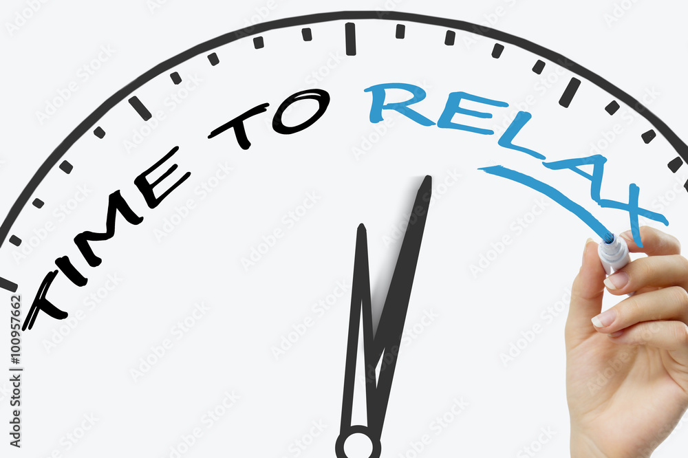 Hand writing Time to relax concept with blue marker on transparent wipe board. Hand writing Time to relax concept with blue marker on transparent wipe board.
