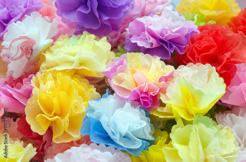 Flowers made from paper craftwork © suradech_k