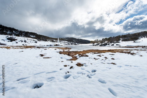 Snow moutains in Kosciuszko National Park, Australia. photo