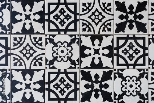 vintage floral pattern floor tile