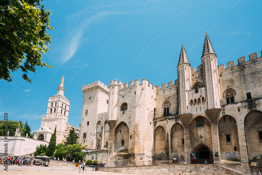 Ancient Popes Palace, Saint-Benezet, Avignon, Provence, France Ancient Popes Palace, Saint-Benezet, Avignon, Provence, France