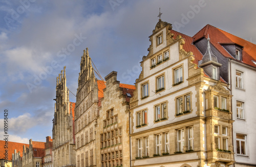 Gables of historical buildings in Munster, Germany