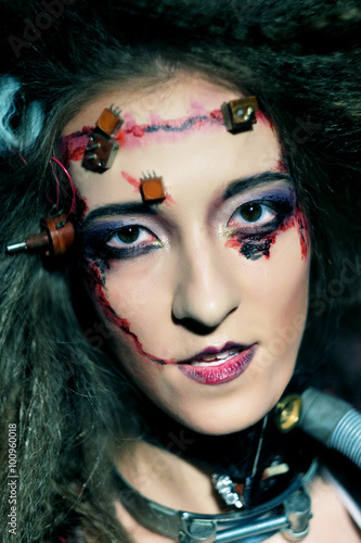 Young woman with creative make up 