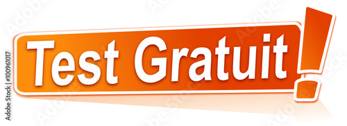 test gratuit sur étiquette orange