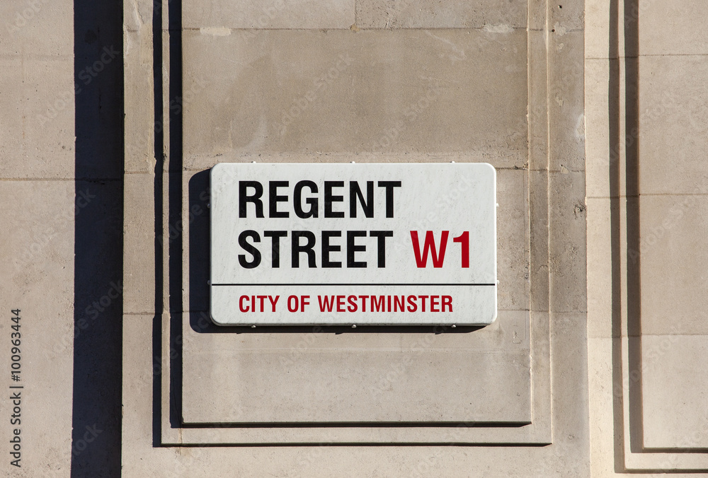 Naklejka premium Regent Street Sign in London