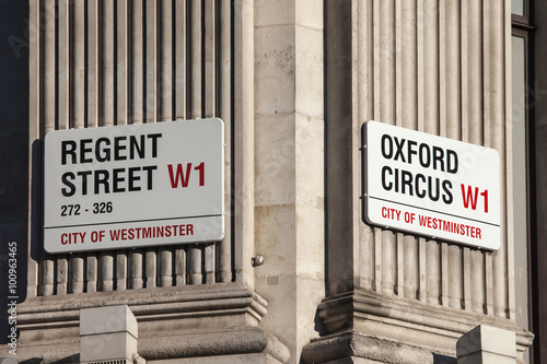 Regent Street and Oxford Circus in London #100963465