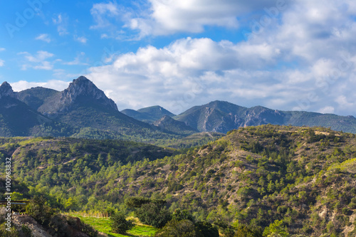 green mountains panorama  cyprus