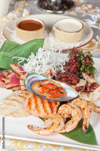 seafood mix dish